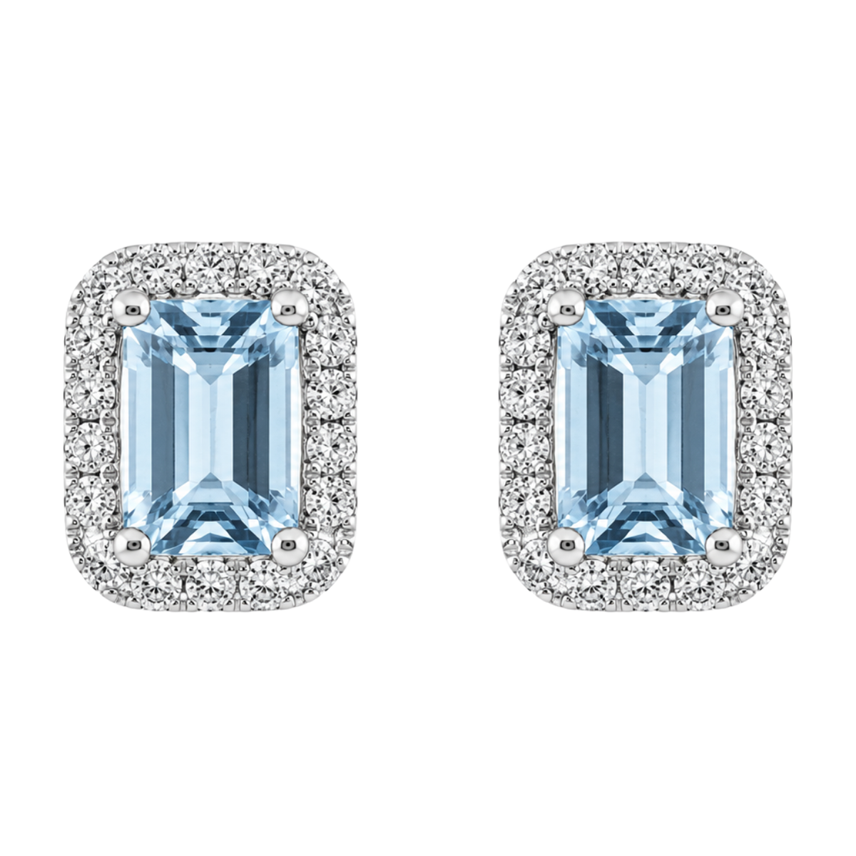 LAGUNE - WHITE GOLD AQUAMARINE EARRING
