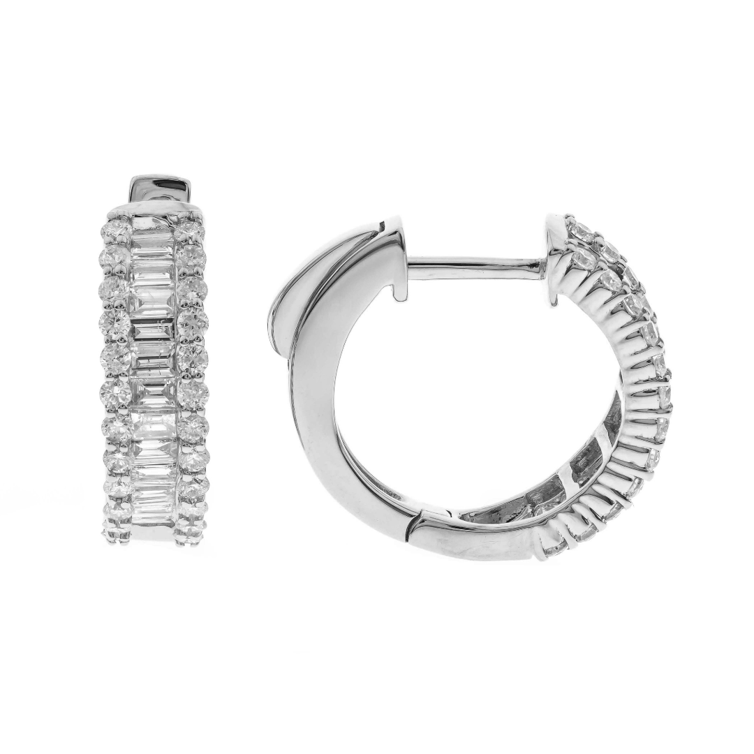 14K WHITE GOLD DIAMOND EARRING