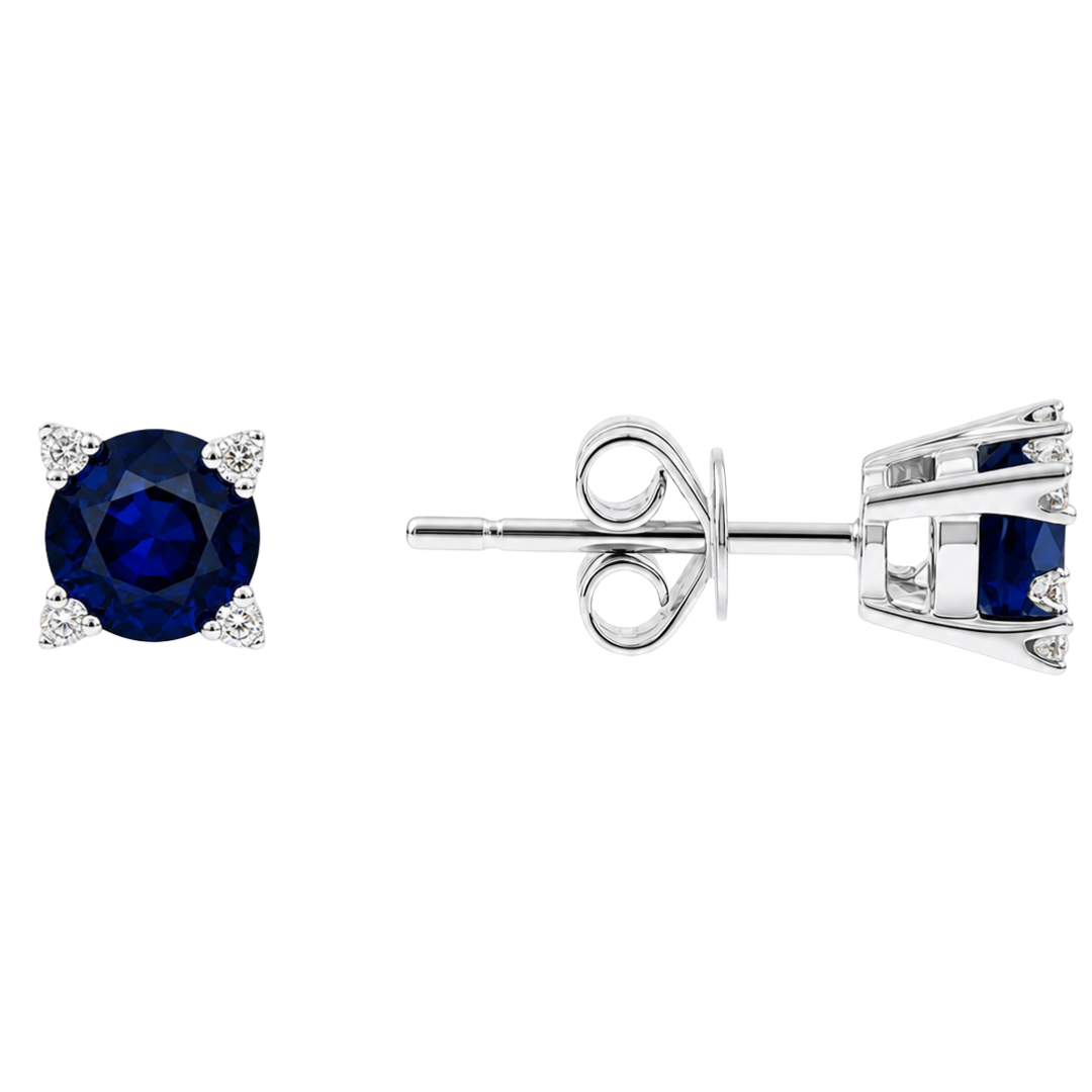 OCEAN - WHITE BLUE SAPPHIRE EARRING