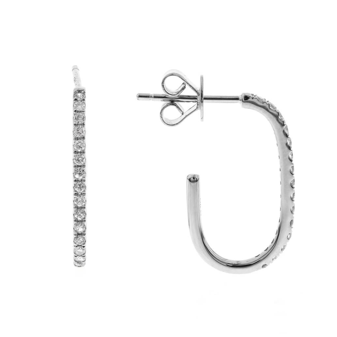 14K WHITE GOLD DIAMOND EARRING