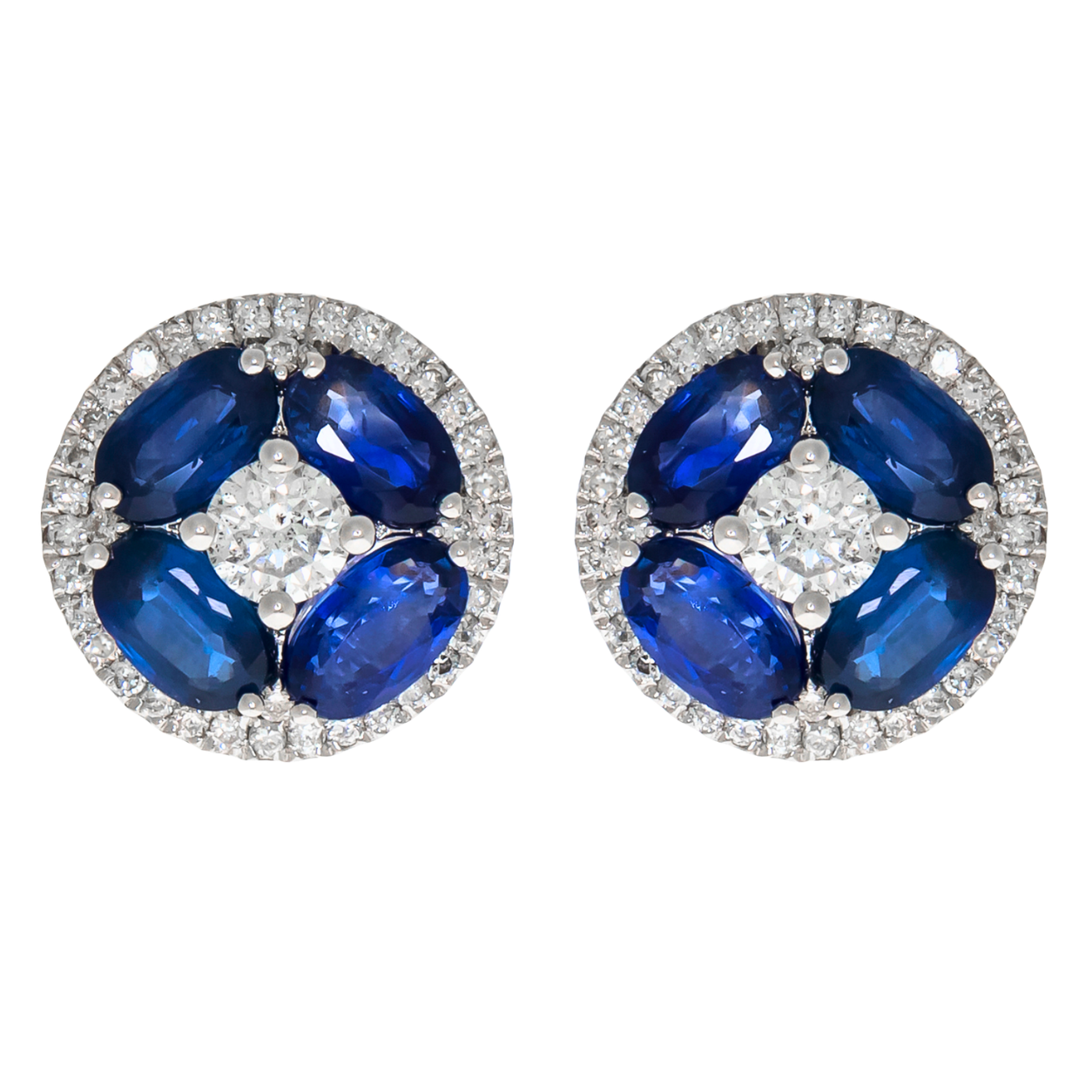 CIRELLE - WHITE BLUE SAPPHIRE EARRING