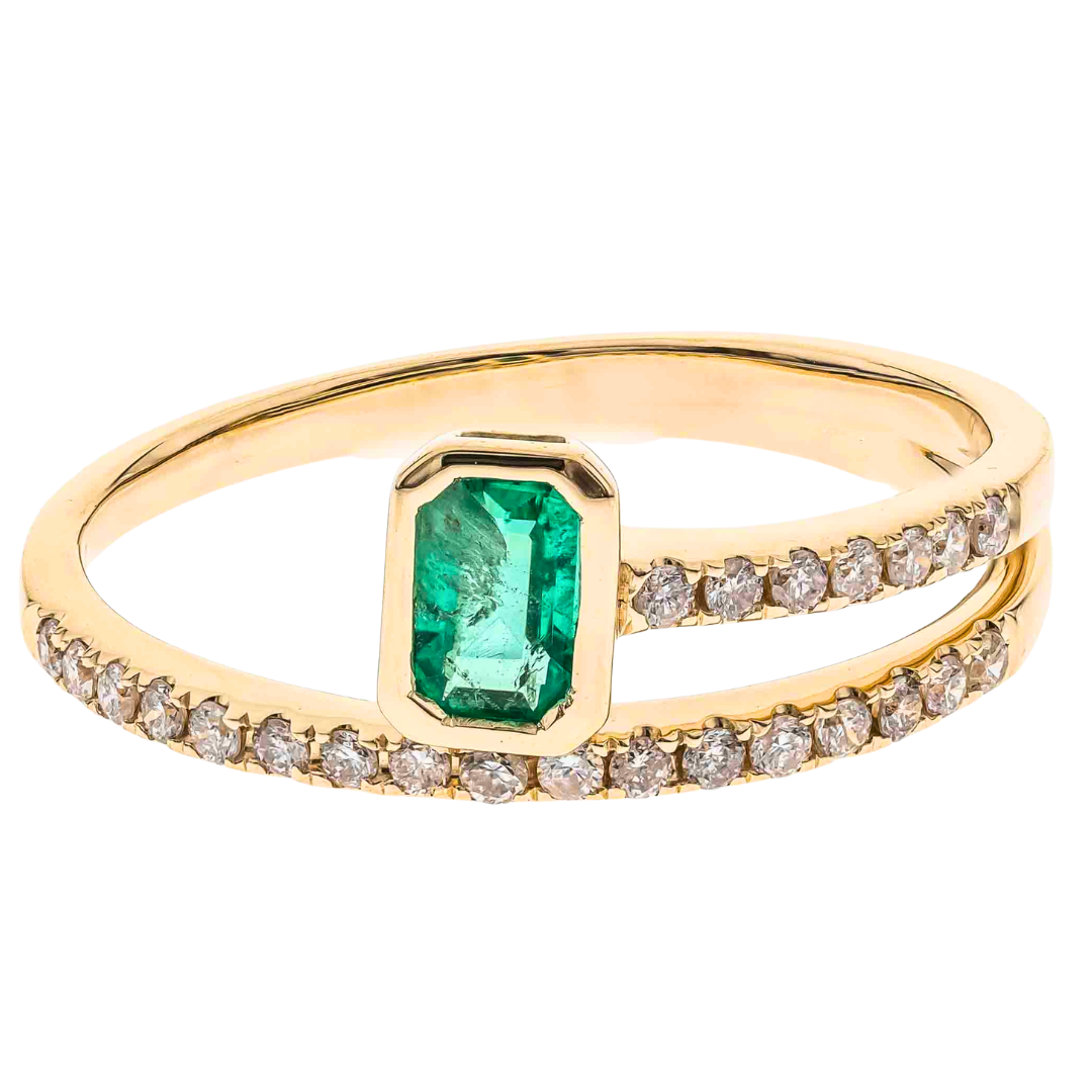 VERDANT - YELLOW GOLD EMERALD RING
