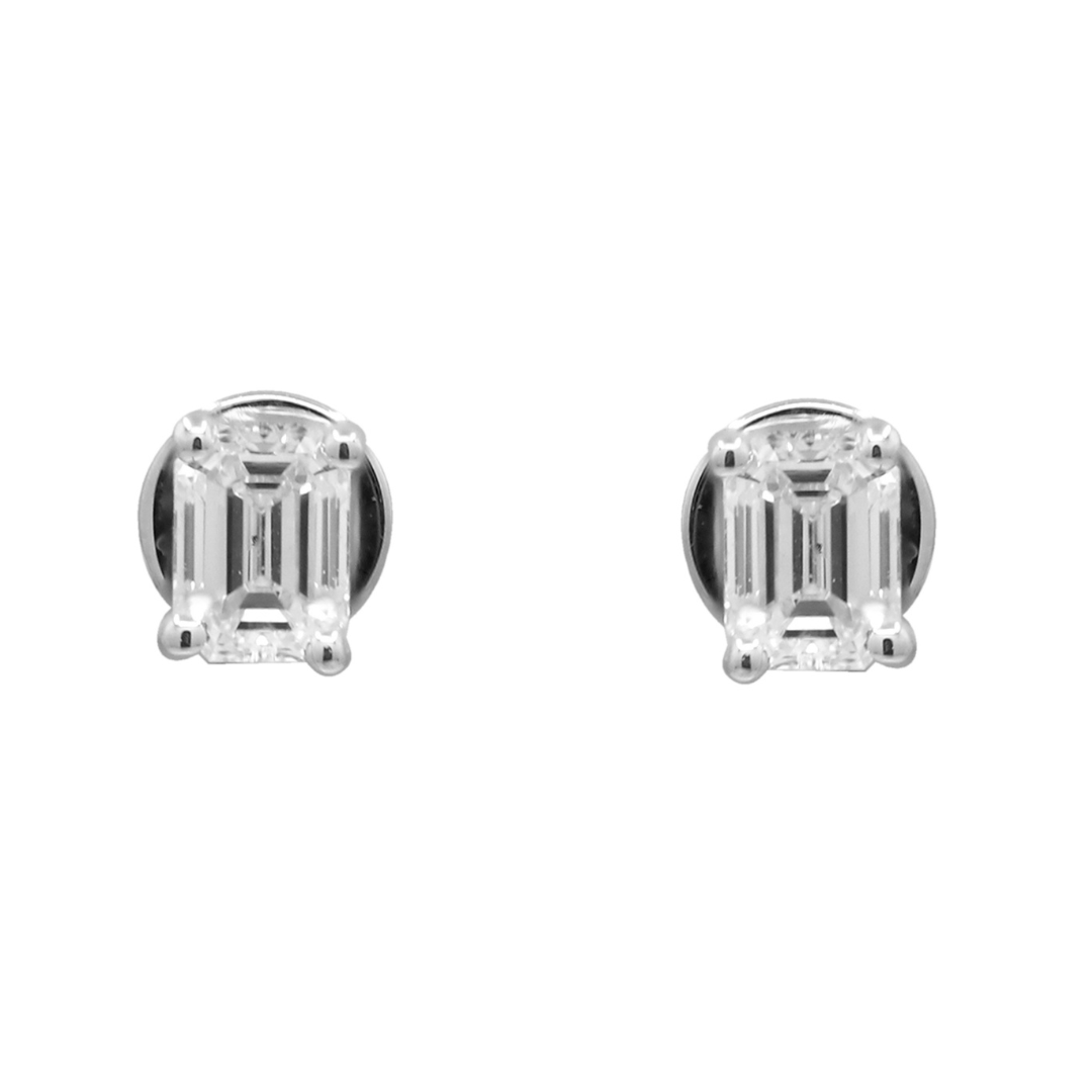 14K WHITE GOLD DIAMOND EARRING