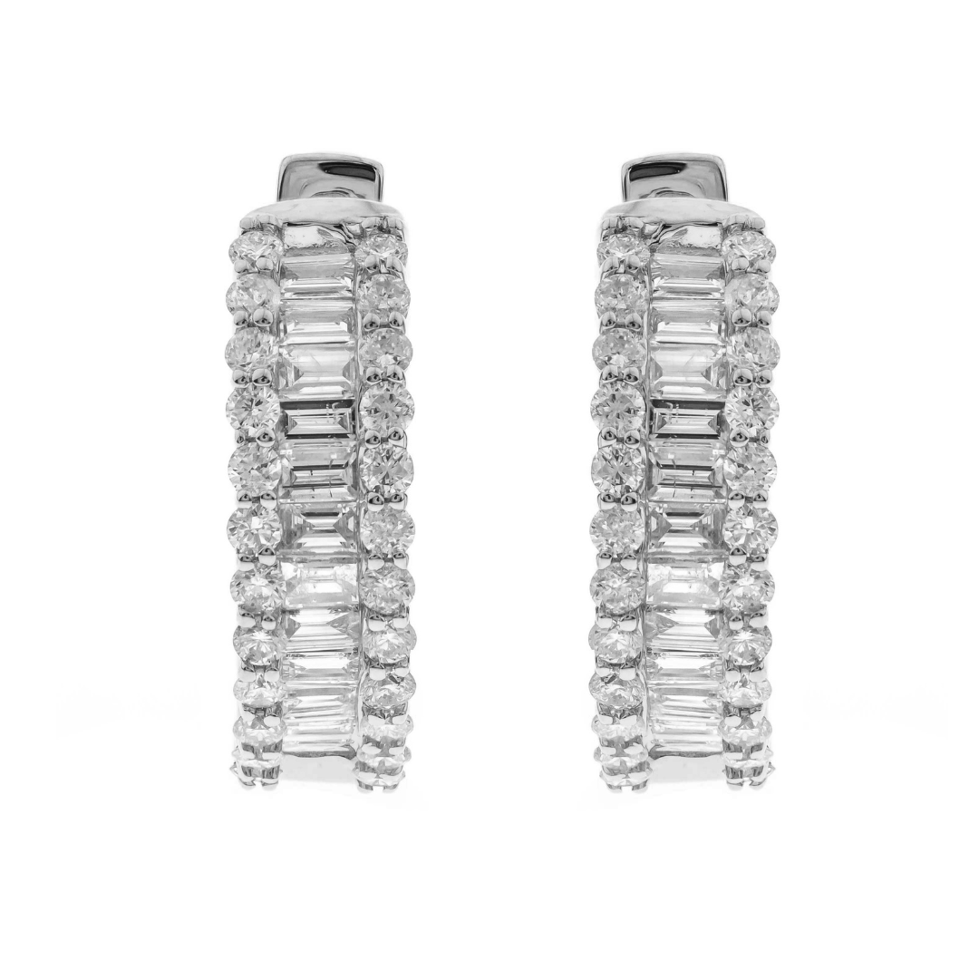 14K WHITE GOLD DIAMOND EARRING