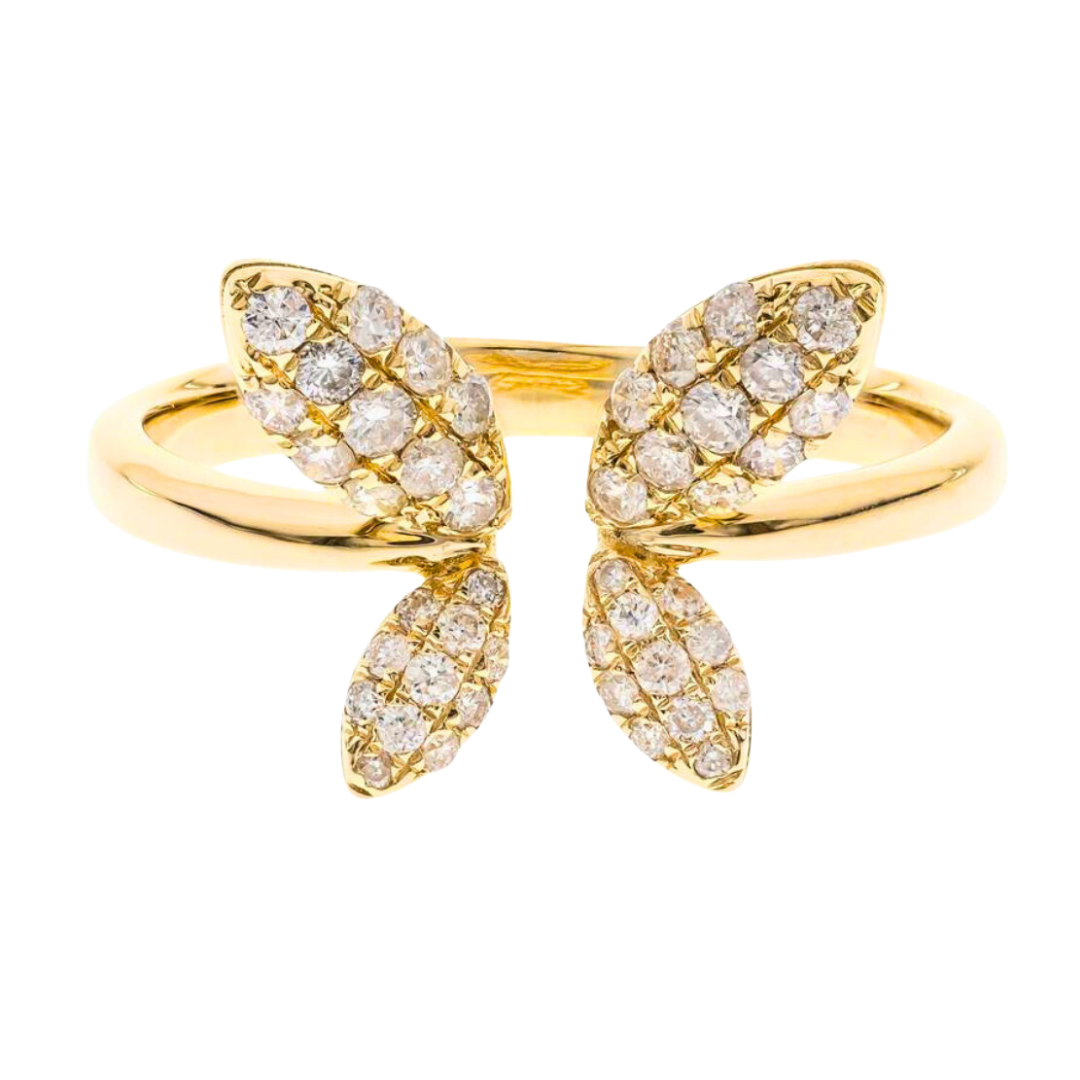 14K YELLOW GOLD DIAMOND RING