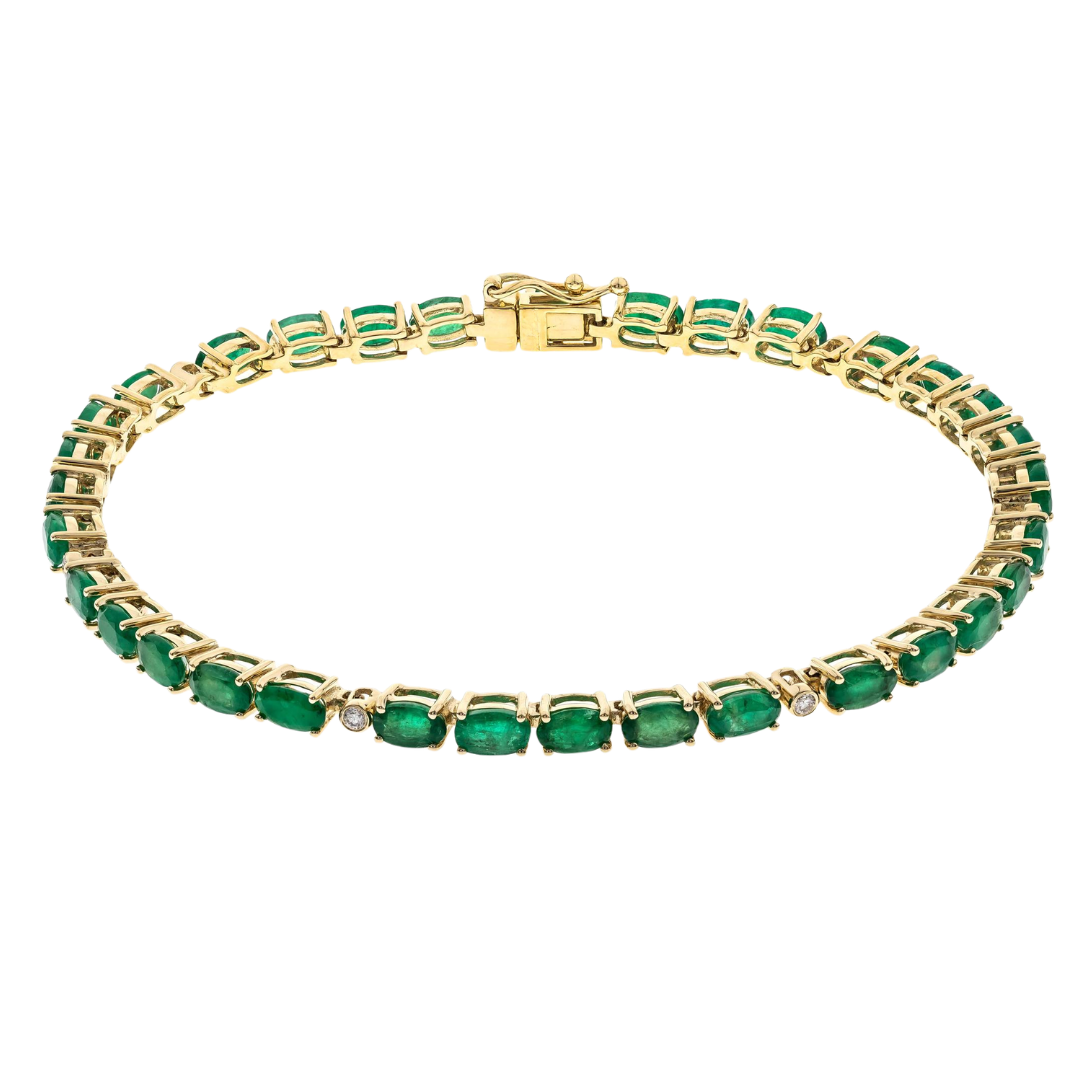 VIRENNE - YELLOW GOLD EMERALD BRACELET