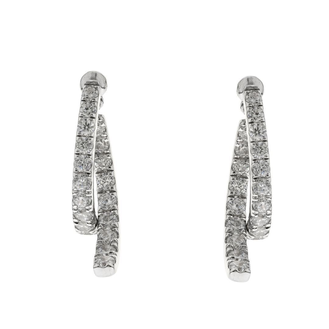 CYRENNE - WHITE GOLD DIAMOND EARRING