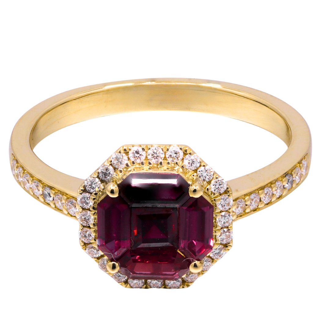 RUVIA - YELLOW GOLD RUBY RING