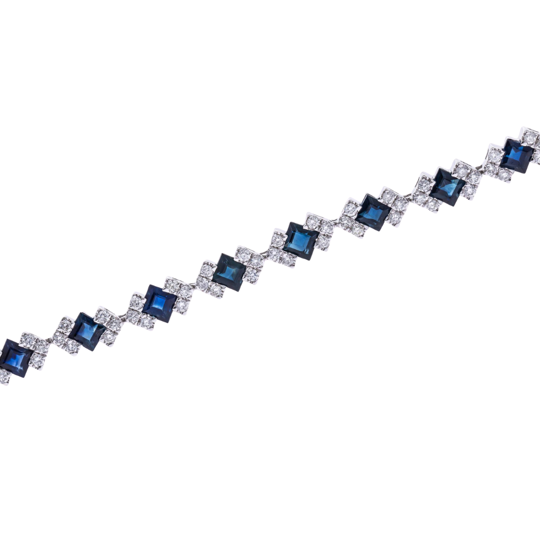 BLUEVEIL - WHITE GOLD BLUE SAPPHIRE BRACELET