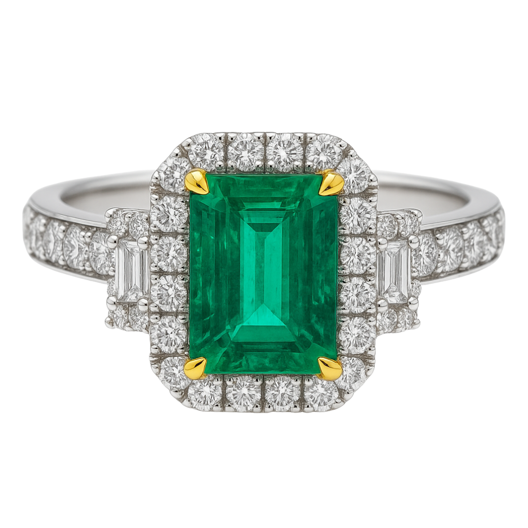 MAJESTÉ - WHITE GOLD EMERALD RING