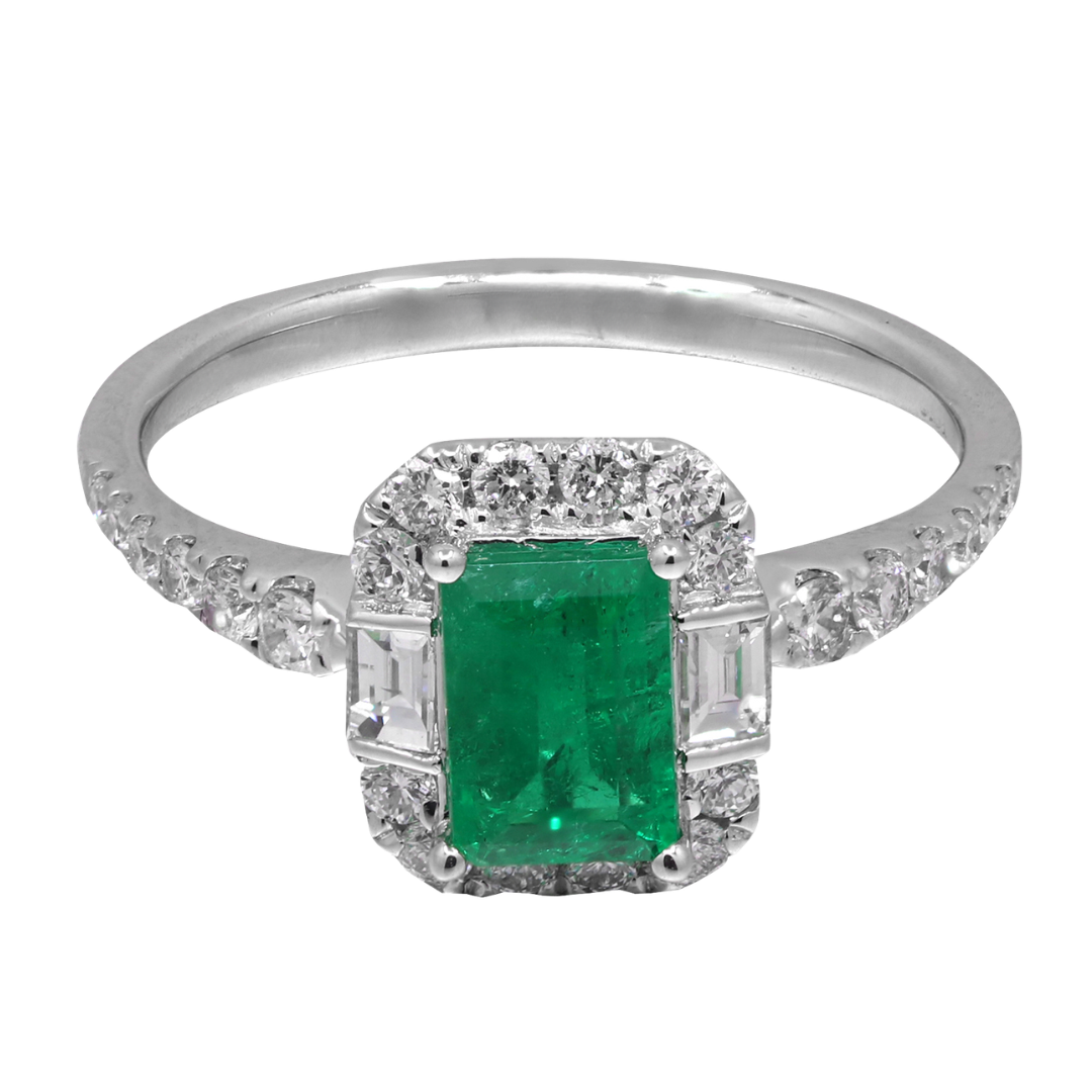 VERELLE - WHITE GOLD EMERALD RING