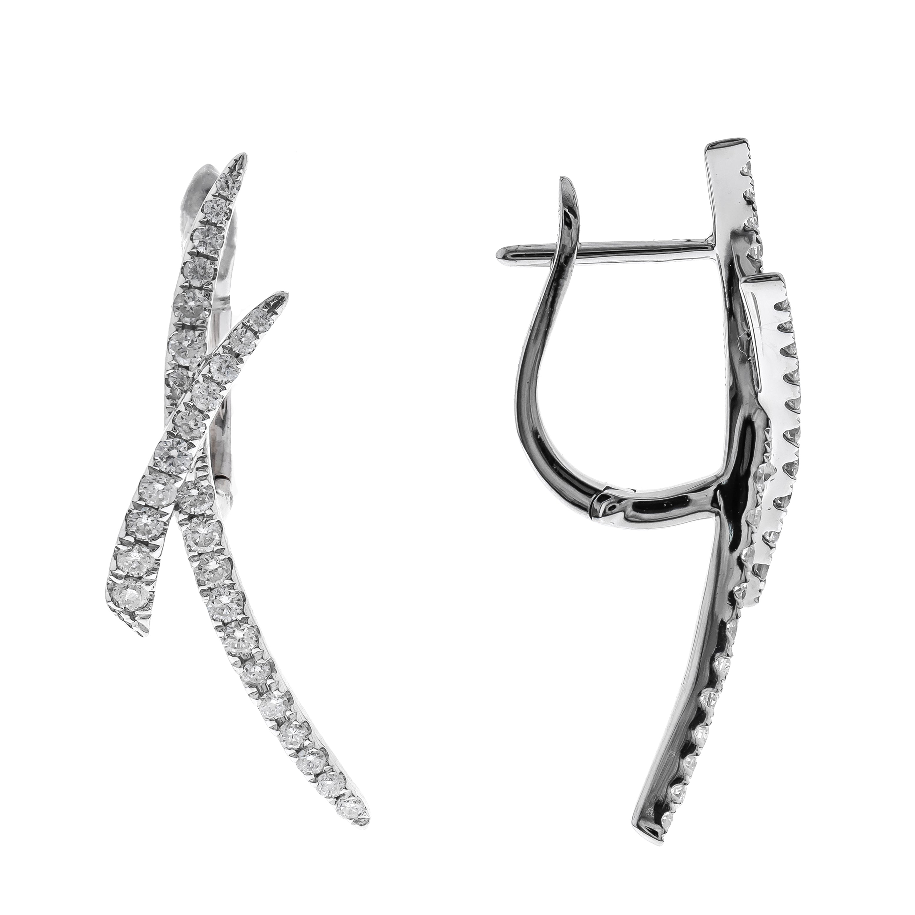 18K WHITE DIAMOND EARRING