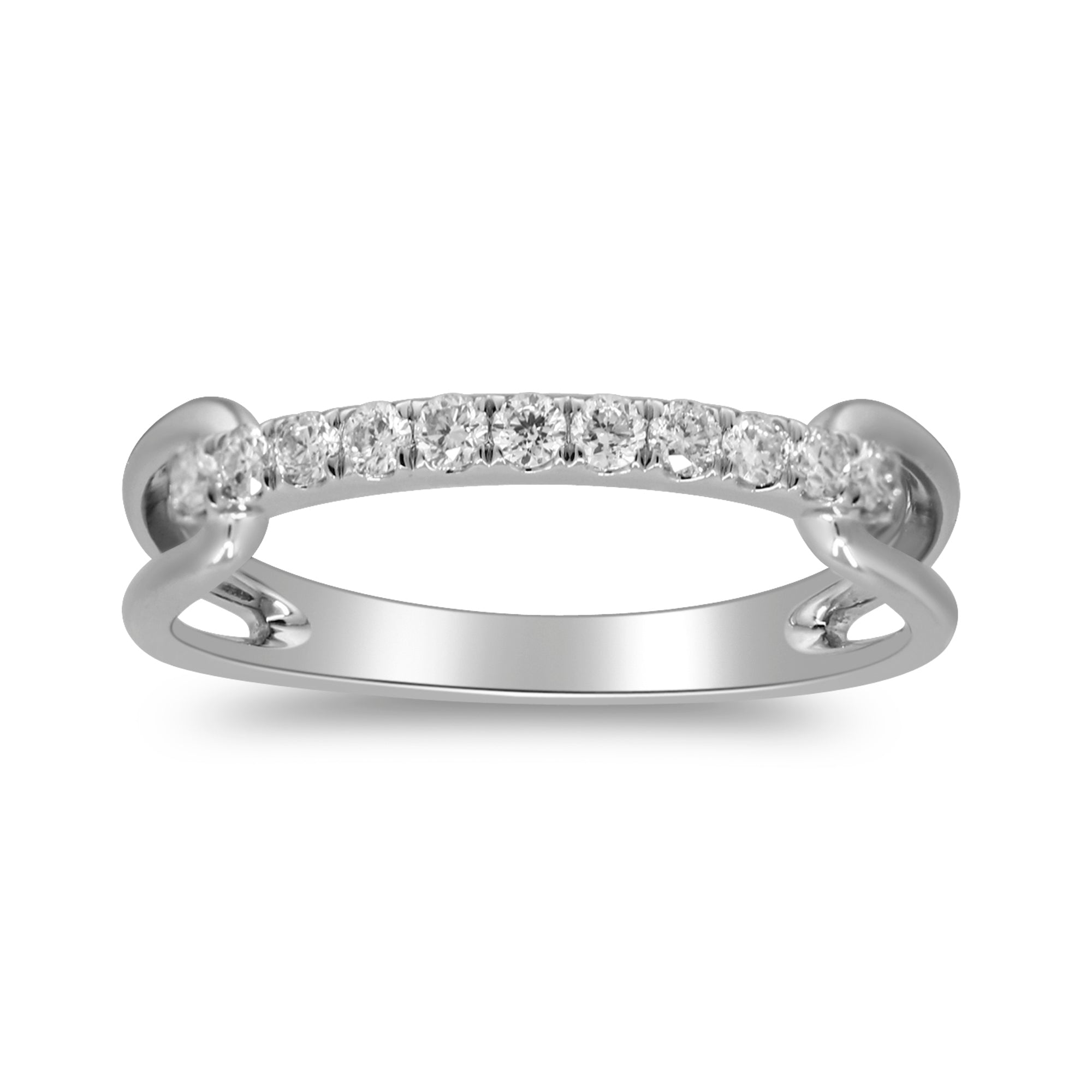 18K WHITE DIAMOND RING