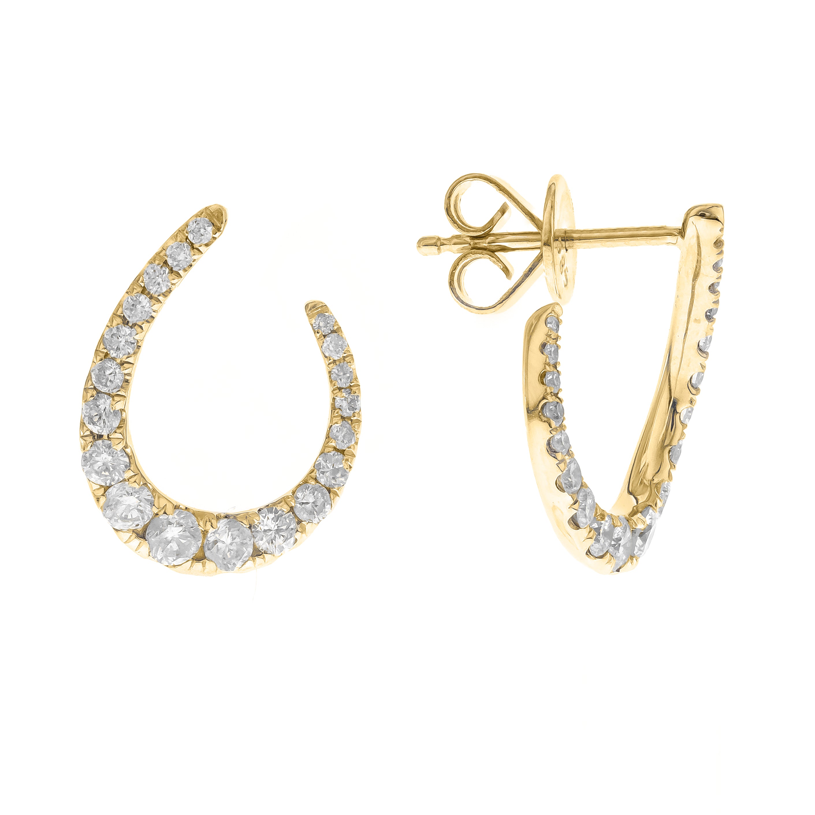 18K YELLOW DIAMOND EARRING
