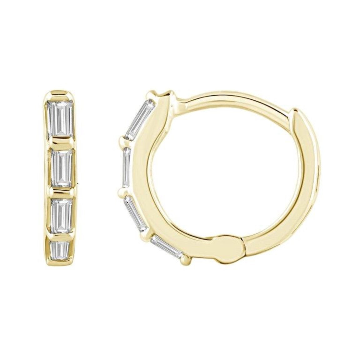 18K YELLOW GOLD DIAMOND SINGLE PIERCING