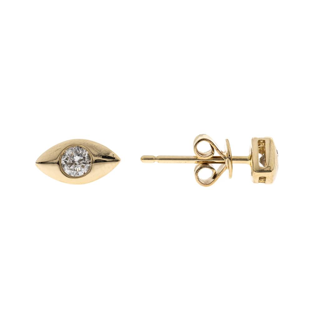 14K YELLOW DIAMOND EARRING
