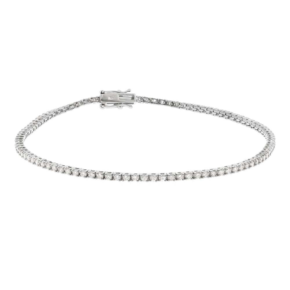 14K WHITE DIAMOND BRACELET