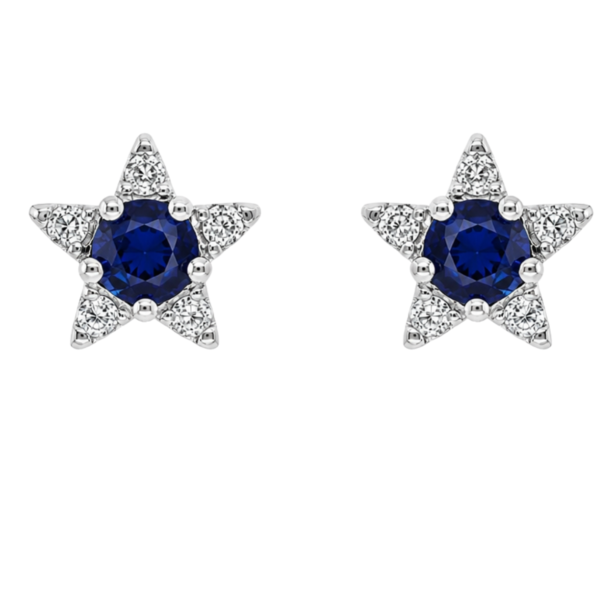 AZOV - WHITE GOLD BLUE SAPPHIRE EARRING
