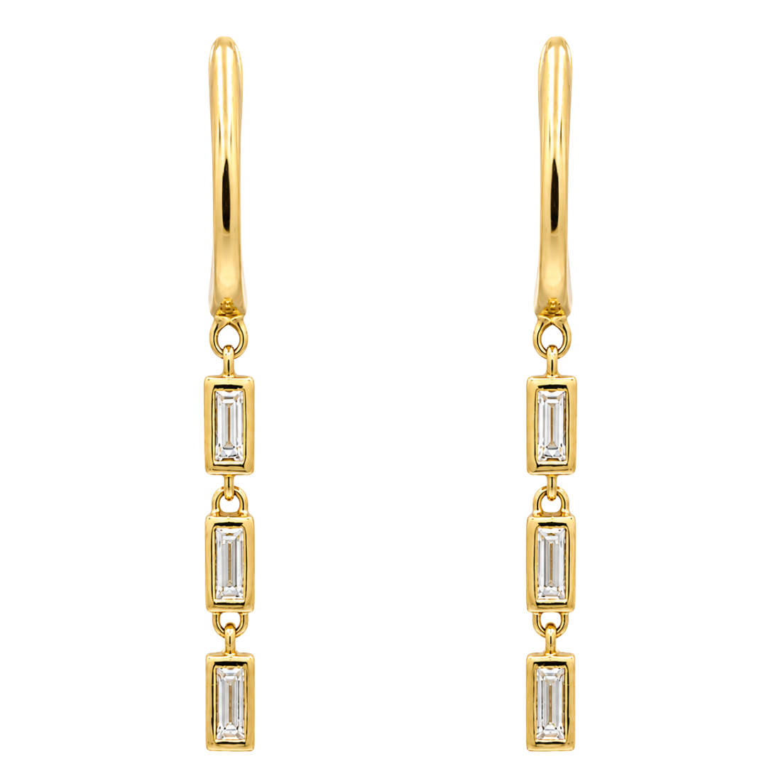 SEREIN - YELLOW GOLD DIAMOND EARRING
