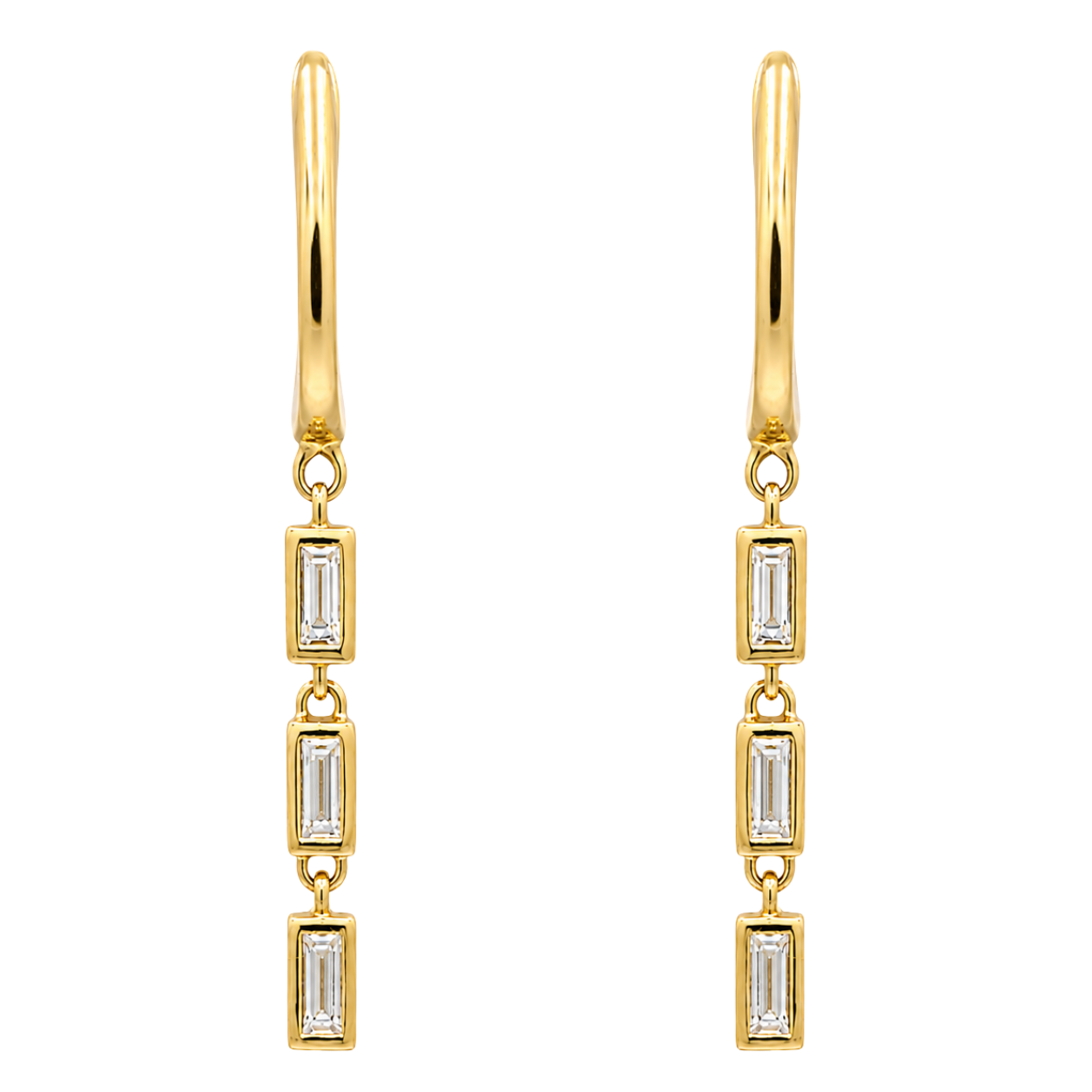 SEREIN - YELLOW GOLD DIAMOND EARRING