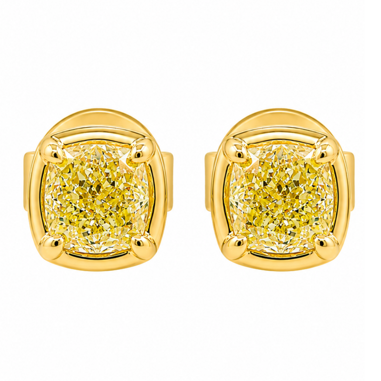 HONEY - YELLOW GOLD FANCY YELLOW DIAMOND EARRING