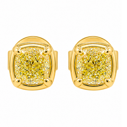 HONEY - YELLOW GOLD FANCY YELLOW DIAMOND EARRING
