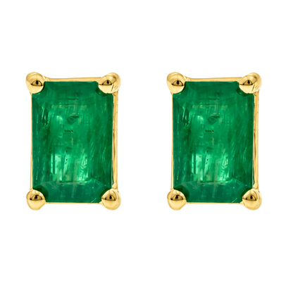 ESMIRA - YELLOW GOLD EMERALD EARRING