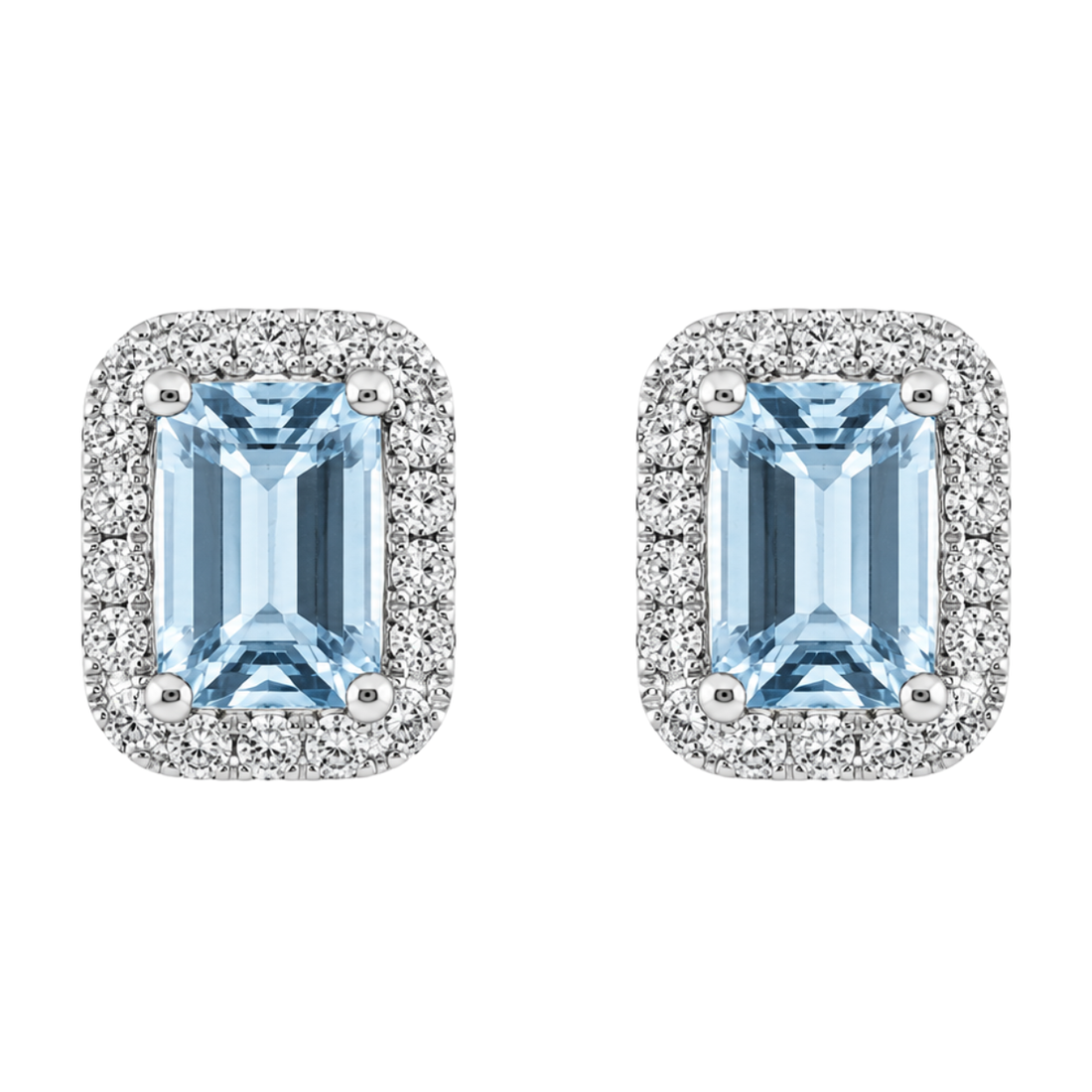 LAGUNE - WHITE GOLD AQUAMARINE EARRING