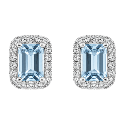 LAGUNE - WHITE GOLD AQUAMARINE EARRING