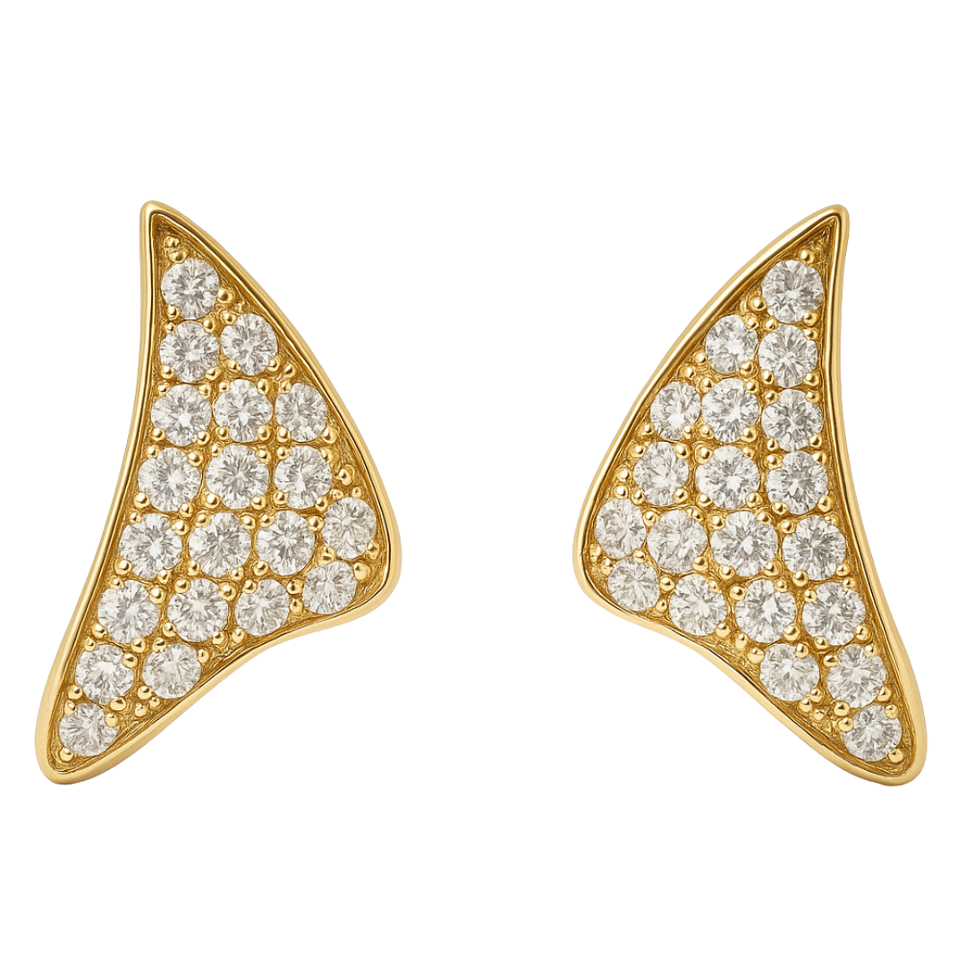 AURIC - YELLOW GOLD DIAMOND EARRING