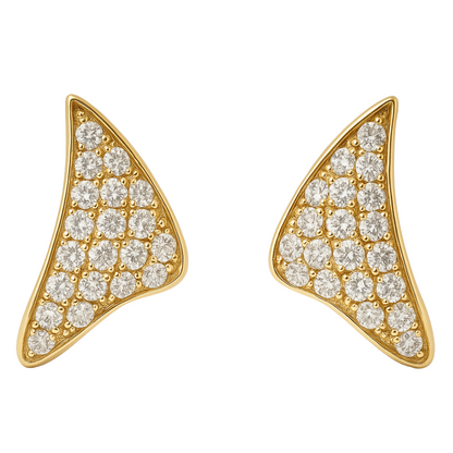 AURIC - YELLOW GOLD DIAMOND EARRING