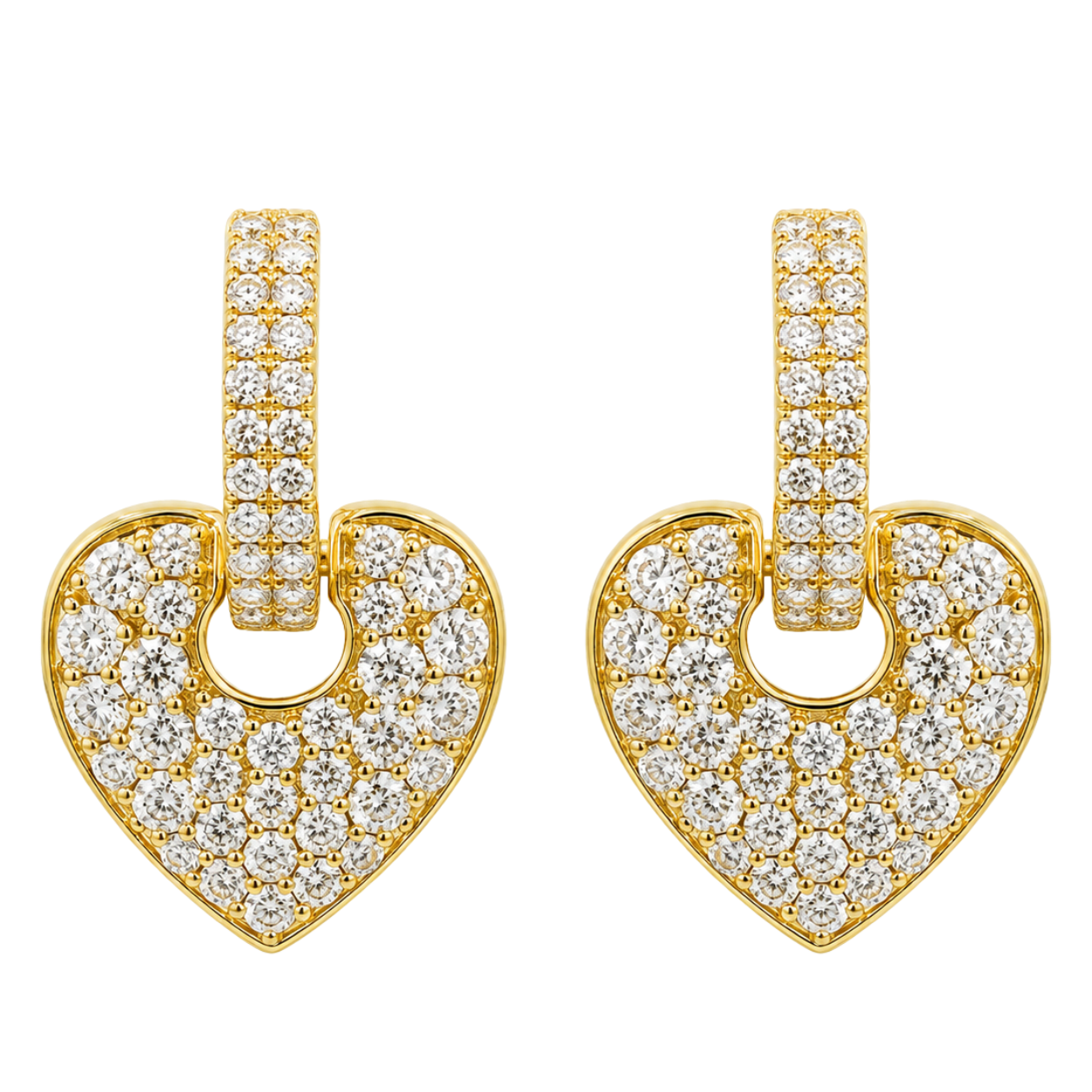 BELLAVIA - YELLOW GOLD DIAMOND EARRING