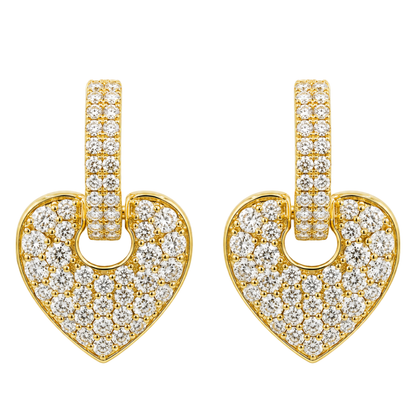 BELLAVIA - YELLOW GOLD DIAMOND EARRING