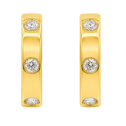FULGOR - YELLOW GOLD DIAMOND EARRING