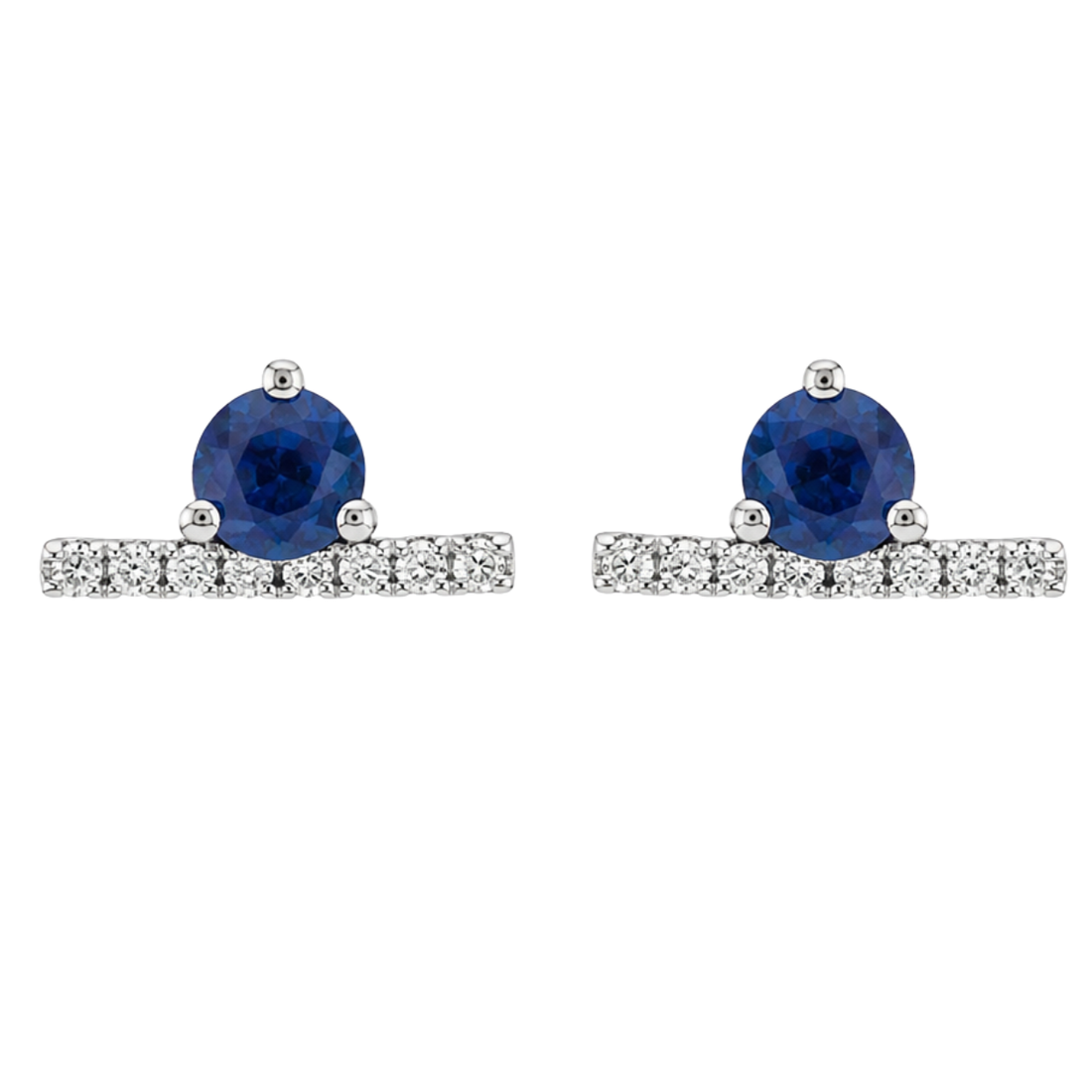 CAPRI - WHITE GOLD BLUE SAPPHIRE EARRING
