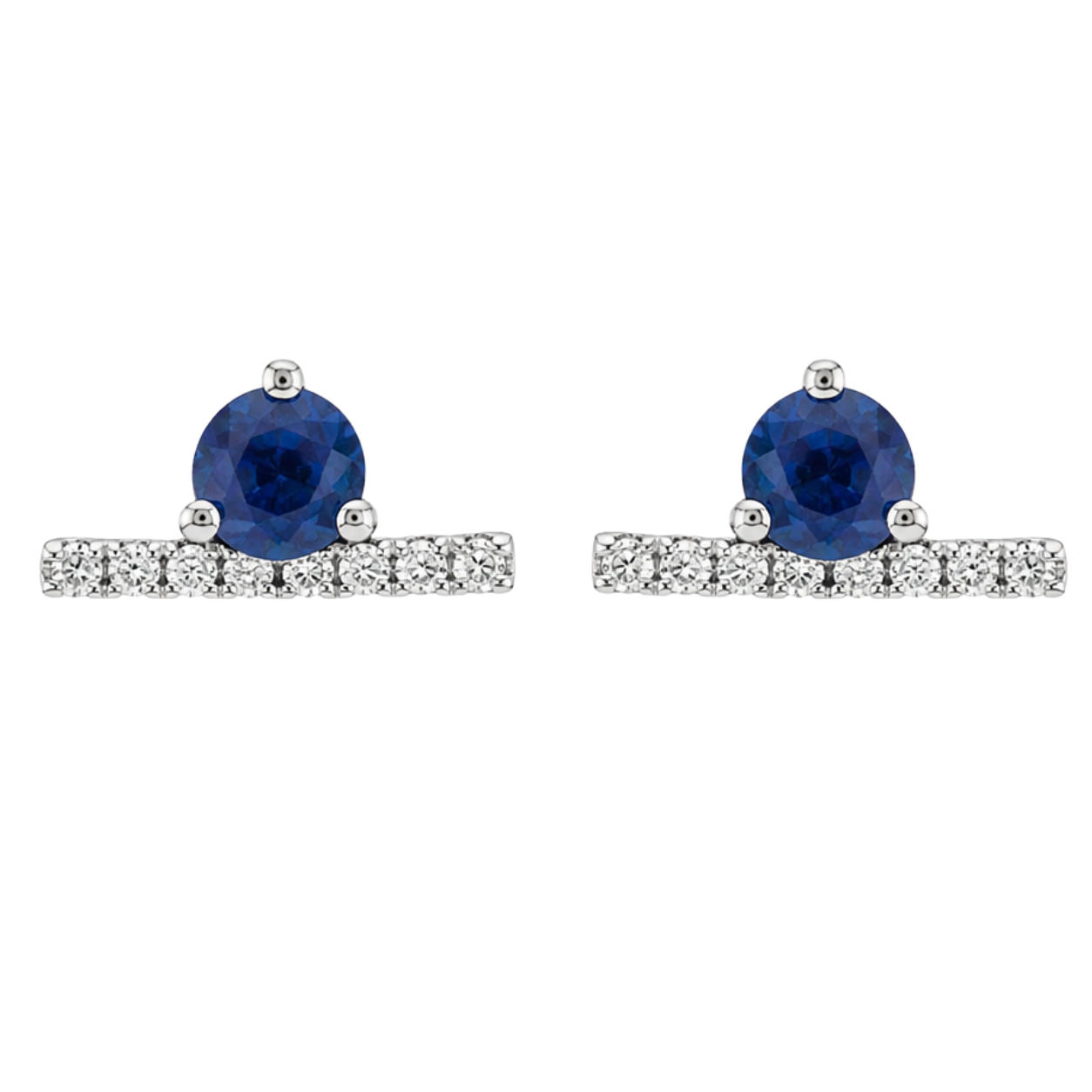 CAPRI - WHITE GOLD BLUE SAPPHIRE EARRING