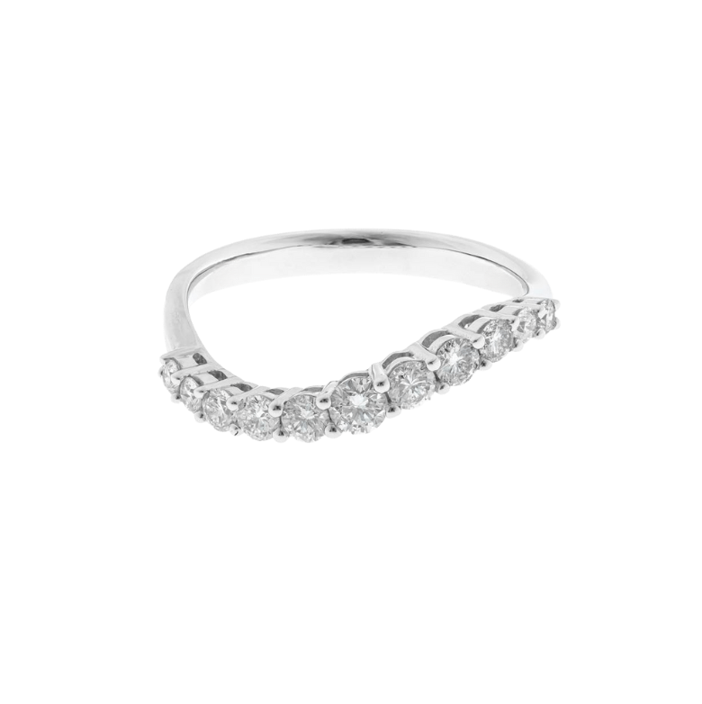 18K WHITE DIAMOND RING