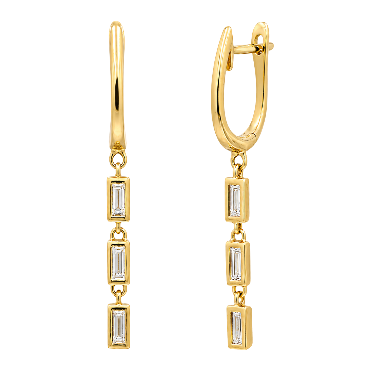 SEREIN - YELLOW GOLD DIAMOND EARRING