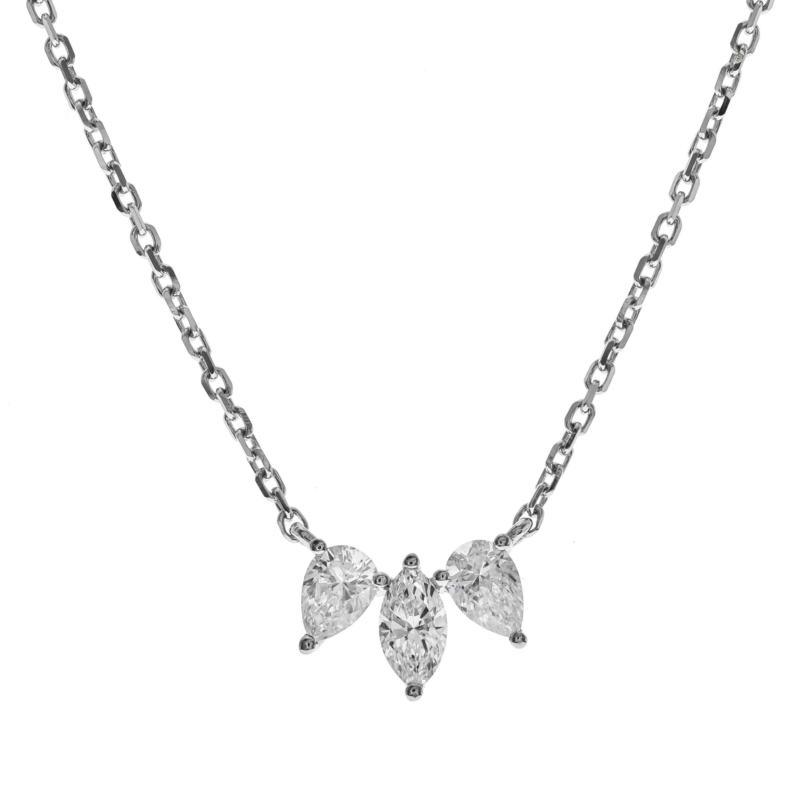 18K WHITE DIAMOND NECKLACE