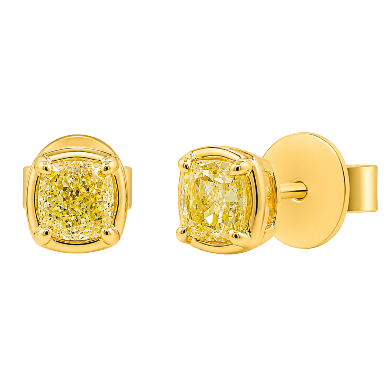 HONEY - YELLOW GOLD FANCY YELLOW DIAMOND EARRING