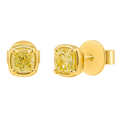 HONEY - YELLOW GOLD FANCY YELLOW DIAMOND EARRING
