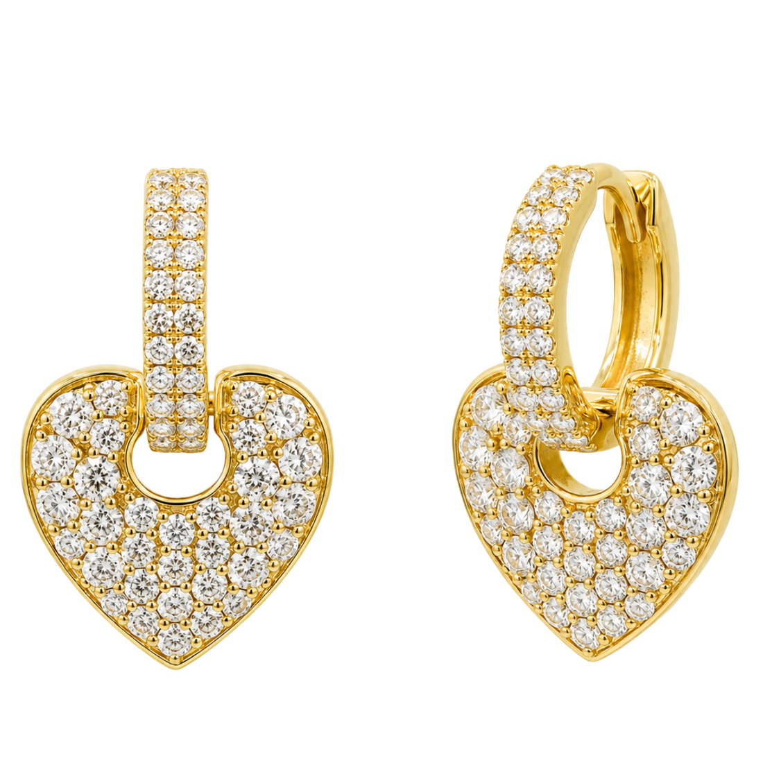 BELLAVIA - YELLOW GOLD DIAMOND EARRING