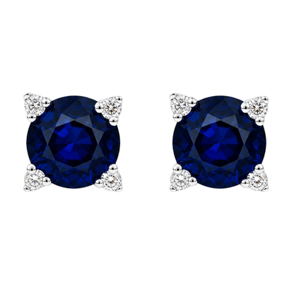 OCEAN - WHITE BLUE SAPPHIRE EARRING