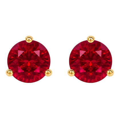 SIENNA - YELLOW GOLD RUBY EARRING