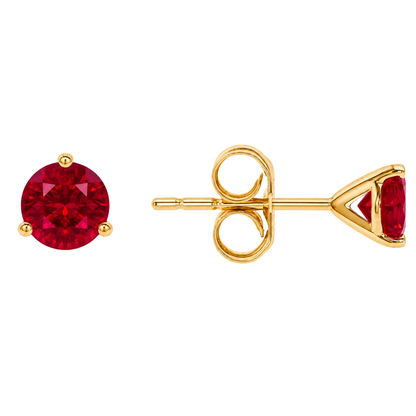 SIENNA - YELLOW GOLD RUBY EARRING
