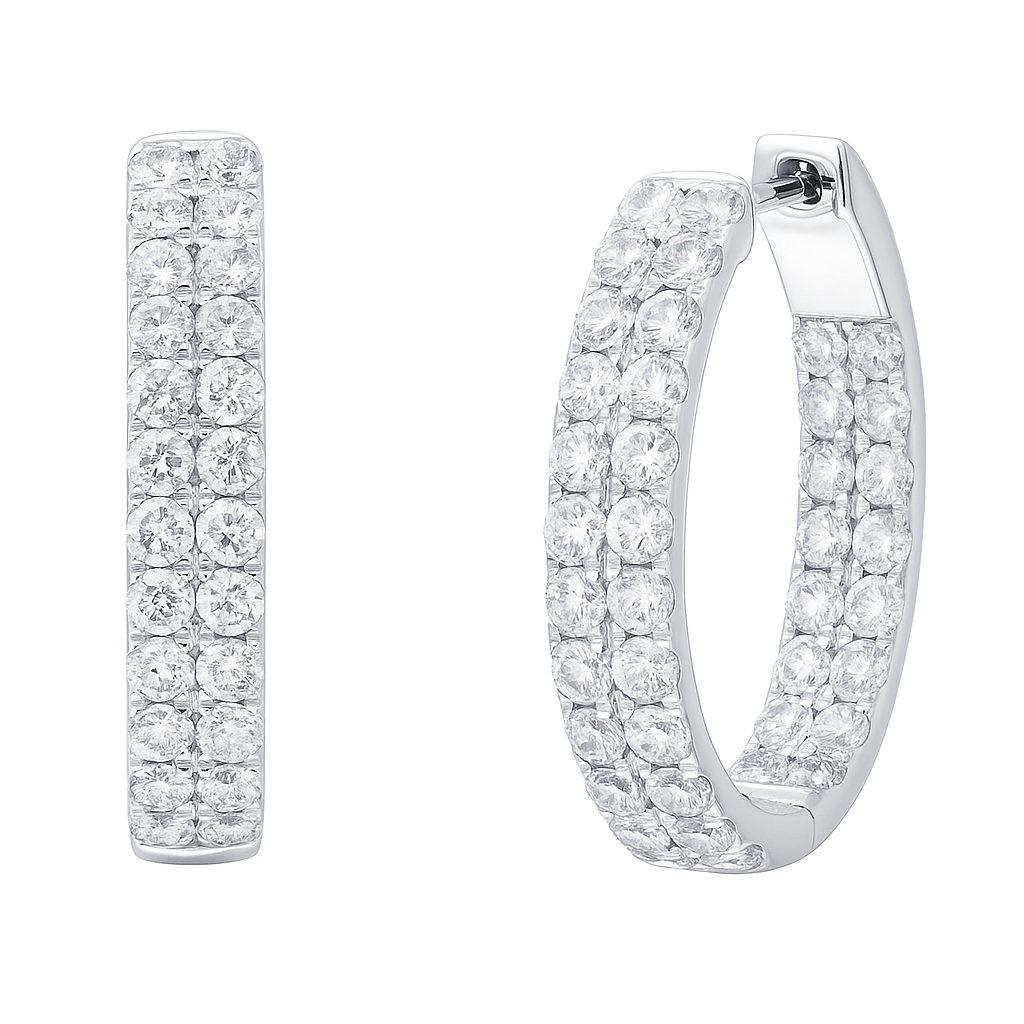 SAVOY - WHITE GOLD DIAMOND EARRING