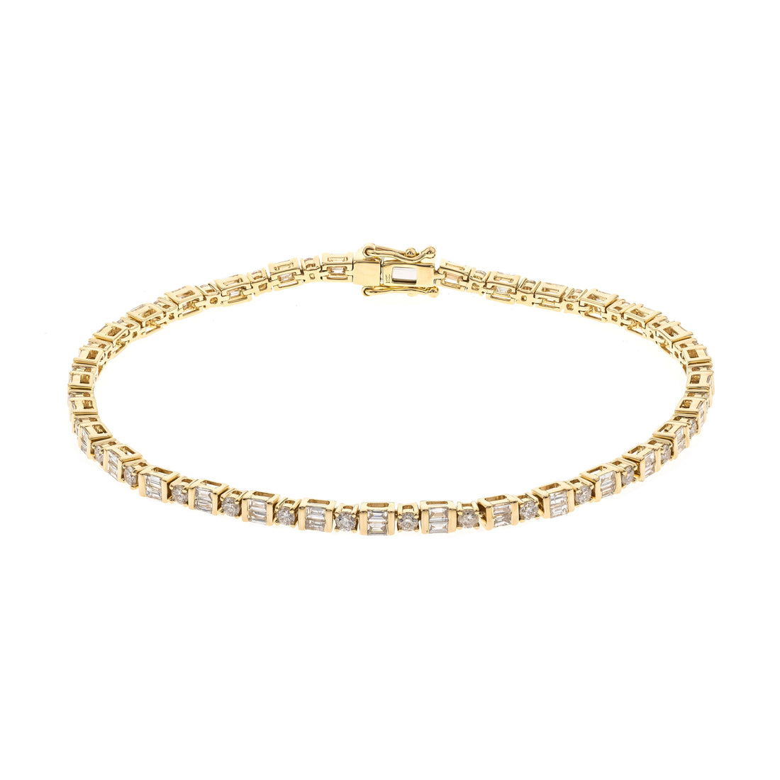 14K YELLOW DIAMOND BRACELET