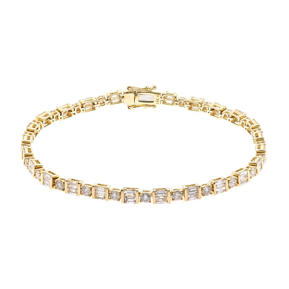 14K YELLOW DIAMOND BRACELET