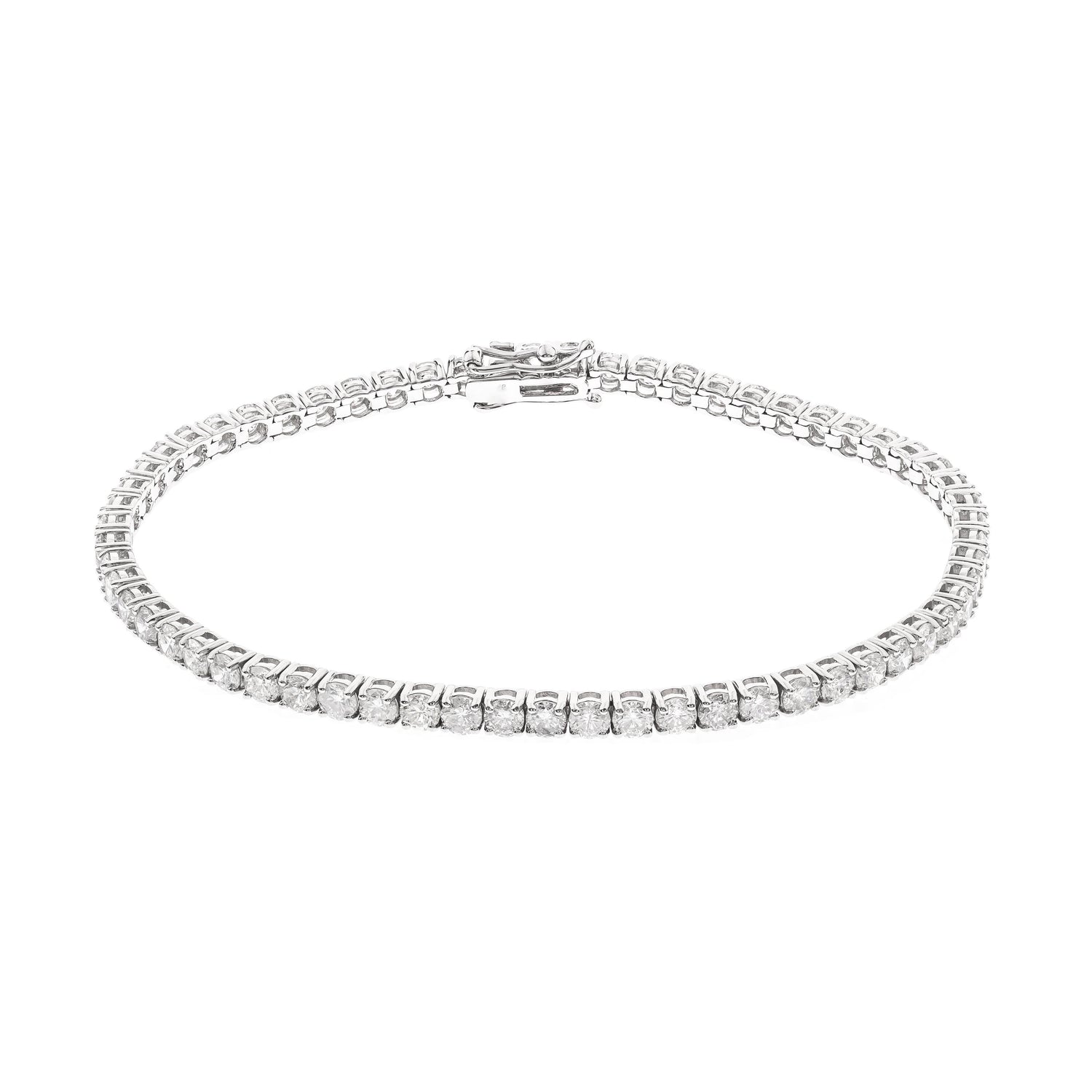 14K WHITE DIAMOND BRACELET