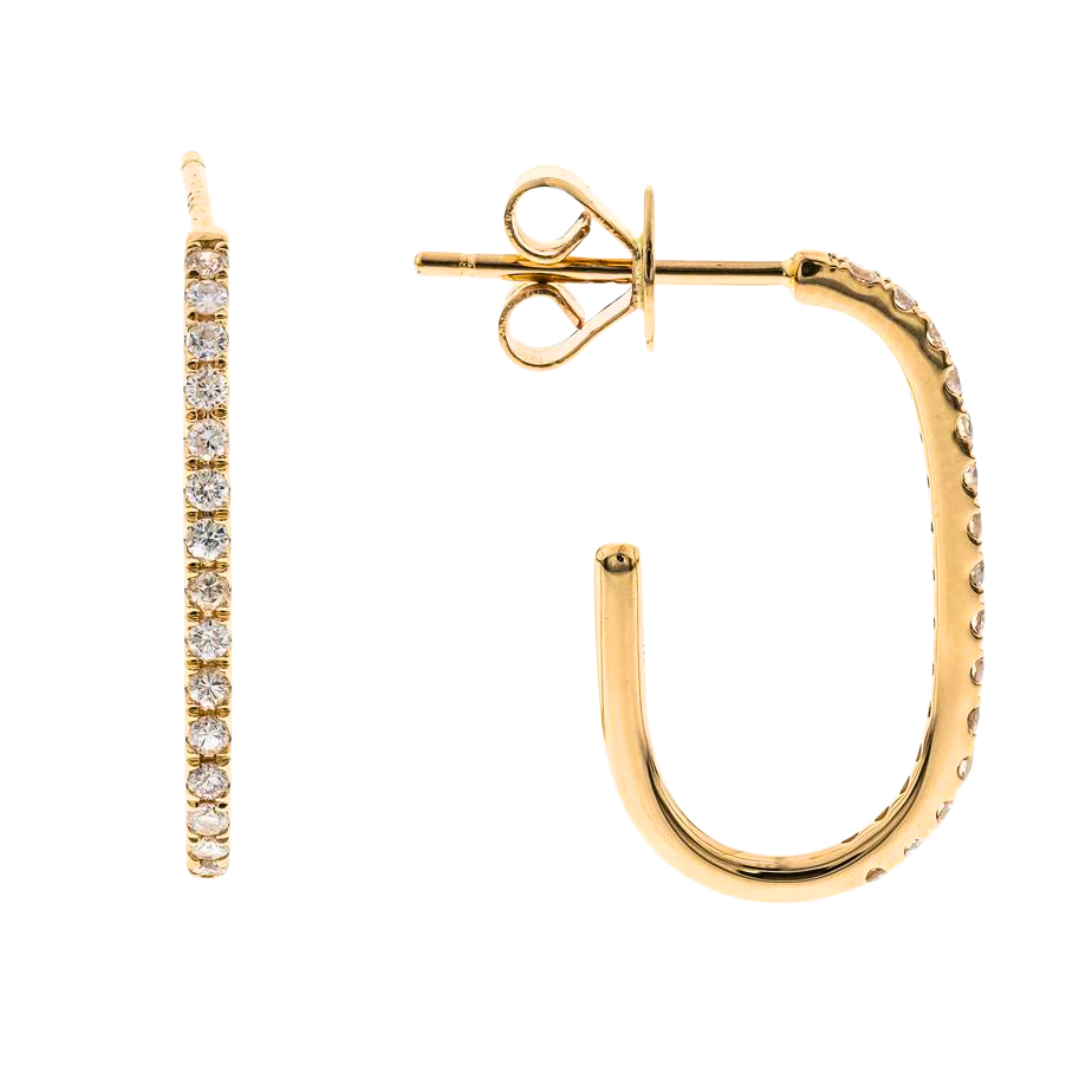 14K YELLOW GOLD DIAMOND EARRING